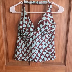 Victoria's Secret Brown and Blue Halter Top